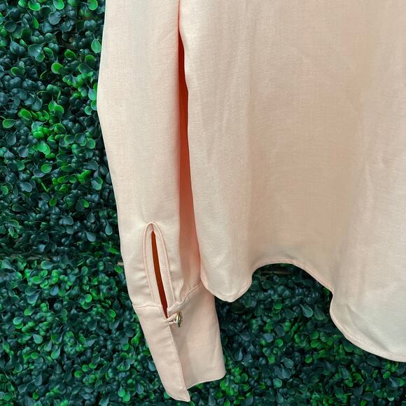 Yoke’s Boutique, Peach Blouse, Puff Sleeve, no size label S/M - Picture 5 of 8